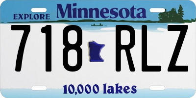 MN license plate 718RLZ