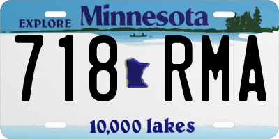 MN license plate 718RMA