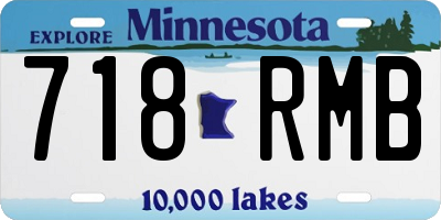 MN license plate 718RMB