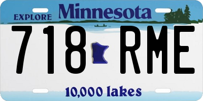 MN license plate 718RME