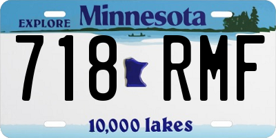 MN license plate 718RMF