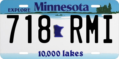 MN license plate 718RMI