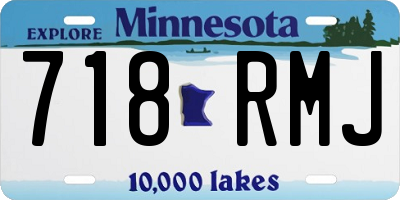 MN license plate 718RMJ