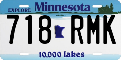 MN license plate 718RMK