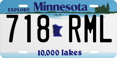 MN license plate 718RML