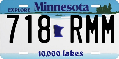 MN license plate 718RMM
