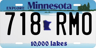 MN license plate 718RMO