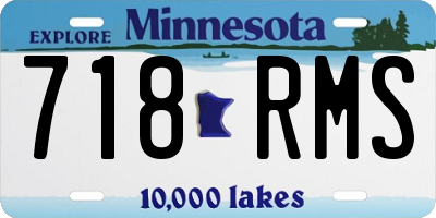 MN license plate 718RMS