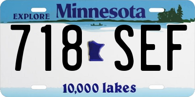 MN license plate 718SEF