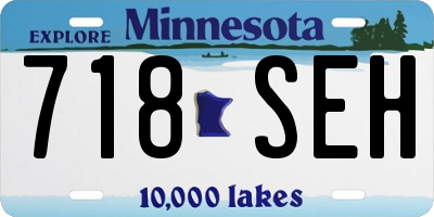 MN license plate 718SEH