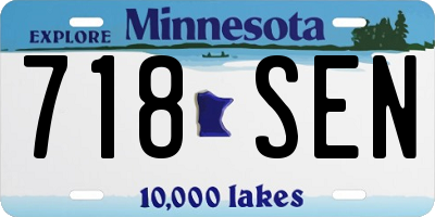 MN license plate 718SEN