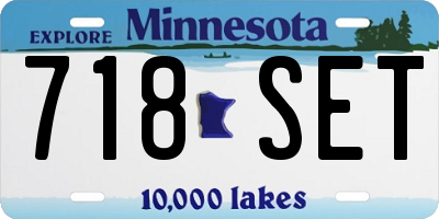 MN license plate 718SET