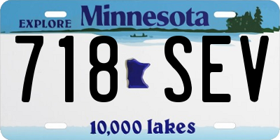 MN license plate 718SEV