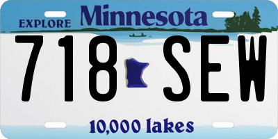 MN license plate 718SEW