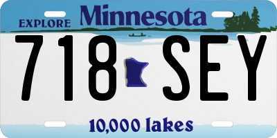 MN license plate 718SEY