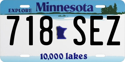 MN license plate 718SEZ