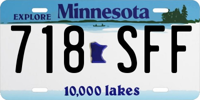 MN license plate 718SFF