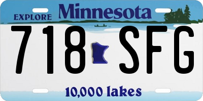 MN license plate 718SFG