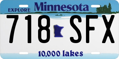 MN license plate 718SFX