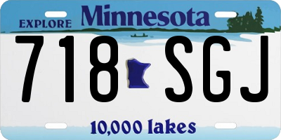 MN license plate 718SGJ