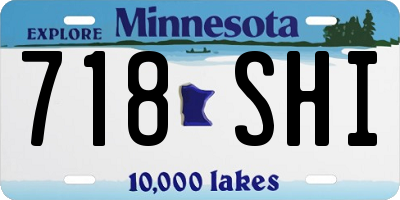 MN license plate 718SHI
