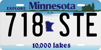 MN license plate 718STE