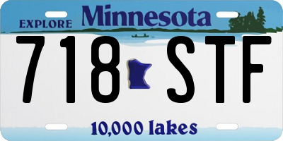 MN license plate 718STF