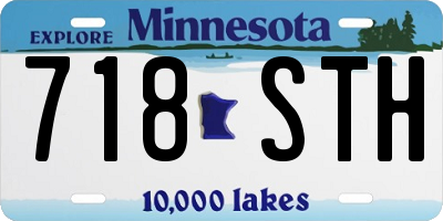 MN license plate 718STH