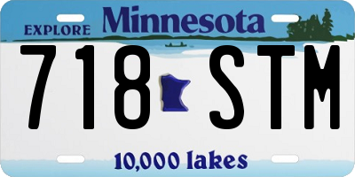 MN license plate 718STM