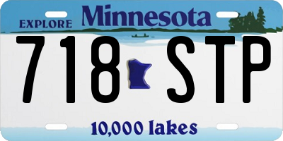 MN license plate 718STP