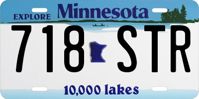 MN license plate 718STR