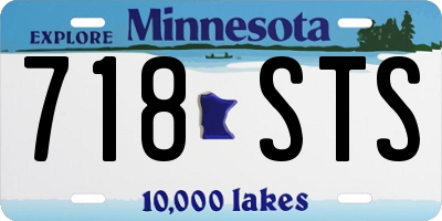 MN license plate 718STS