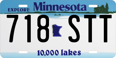 MN license plate 718STT