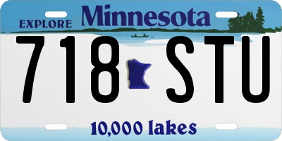 MN license plate 718STU