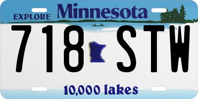 MN license plate 718STW