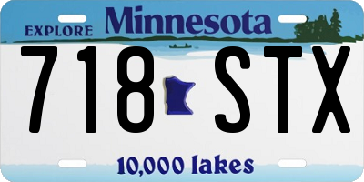 MN license plate 718STX