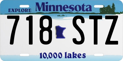 MN license plate 718STZ