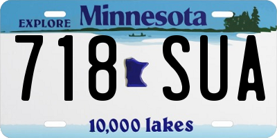 MN license plate 718SUA