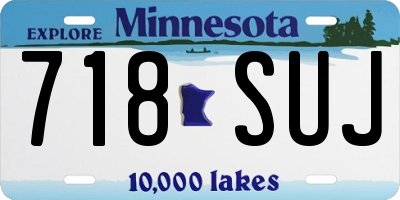MN license plate 718SUJ