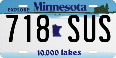 MN license plate 718SUS