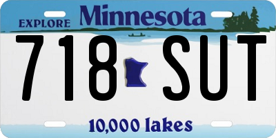 MN license plate 718SUT