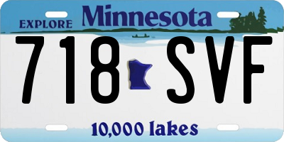MN license plate 718SVF