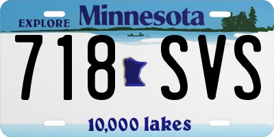 MN license plate 718SVS