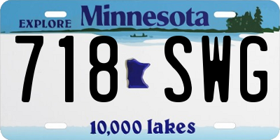 MN license plate 718SWG