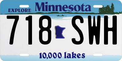 MN license plate 718SWH