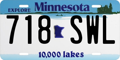 MN license plate 718SWL