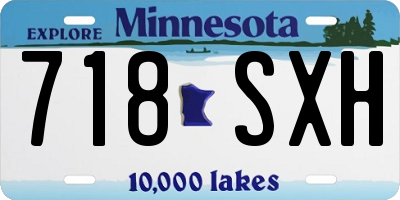 MN license plate 718SXH
