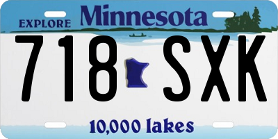 MN license plate 718SXK