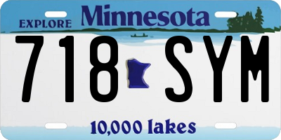 MN license plate 718SYM