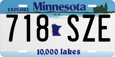 MN license plate 718SZE